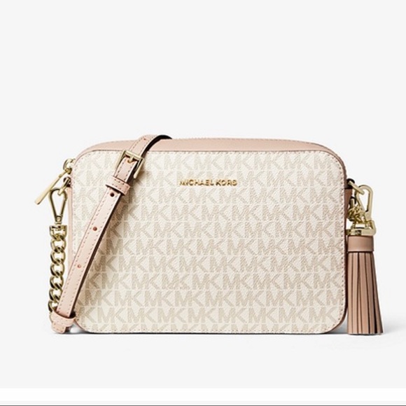 michael kors ginny medium crossbody pink